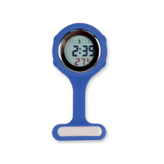 Ceas digital de buzunar pentru personal medical, silicon, albastru