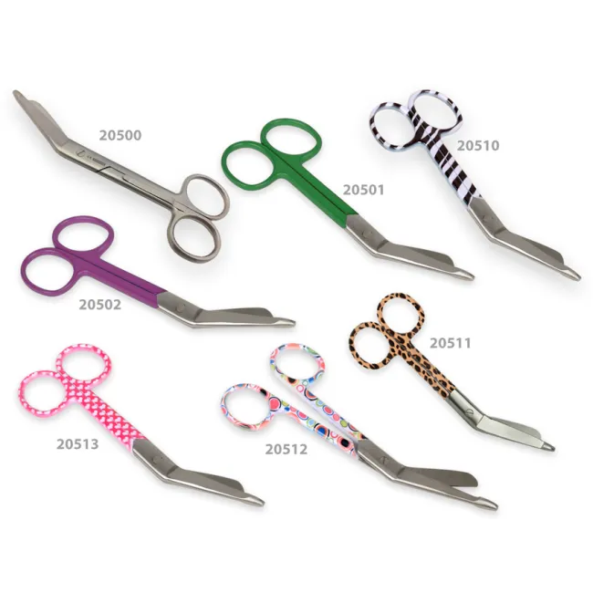 Foarfece pentru bandaje din oțel inoxidabil cu inele mov, 14 cm