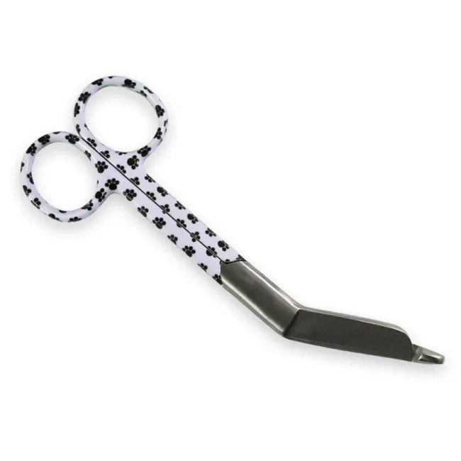 Foarfece pentru bandaje din oțel inoxidabil, model foot print fantasy, 14 cm