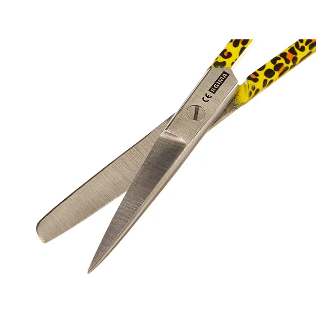 Foarfecă dreaptă din oțel inoxidabil pentru asistente medicale, model Leopard, vârfuri ascuțit/rotunjit, 14 cm (1 buc)