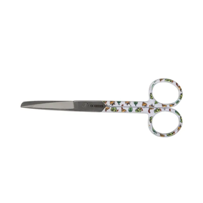 Foarfecă dreaptă din oțel inoxidabil model Caterpillar, vârfuri rotunjit/ascuțit, 14 cm (1 buc)