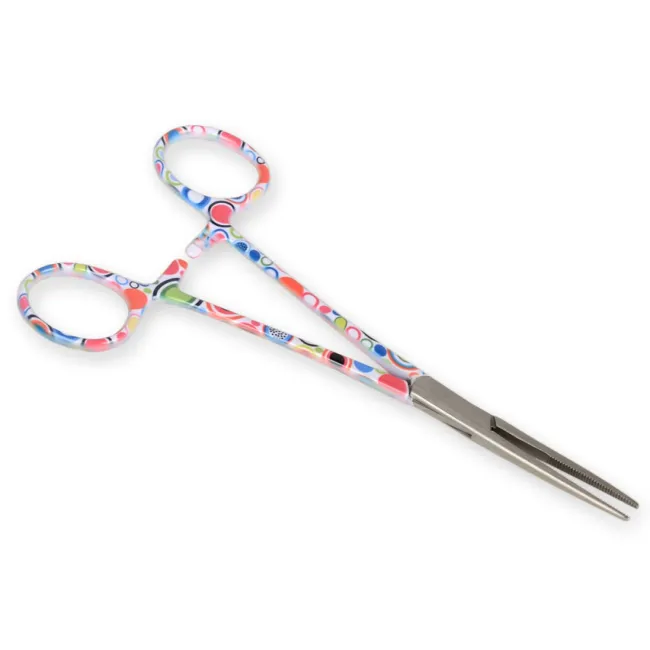 Pensetă hemostatică dreaptă din oțel inoxidabil, model Bubbles, 16 cm