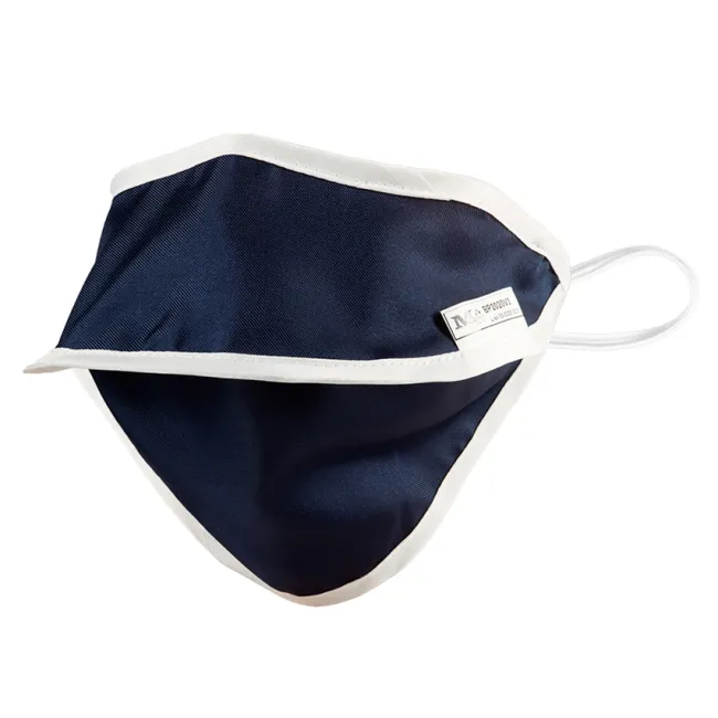 Mască chirurgicală reutilizabilă Mycroclean Adult BFE 99,8% fără agrafă nazală, albastru-alb (1 buc)