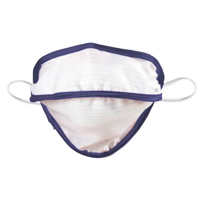 Mască chirurgicală reutilizabilă Mycroclean Adult BFE 99,8% fără agrafă nazală, alb-albastru (1 buc)