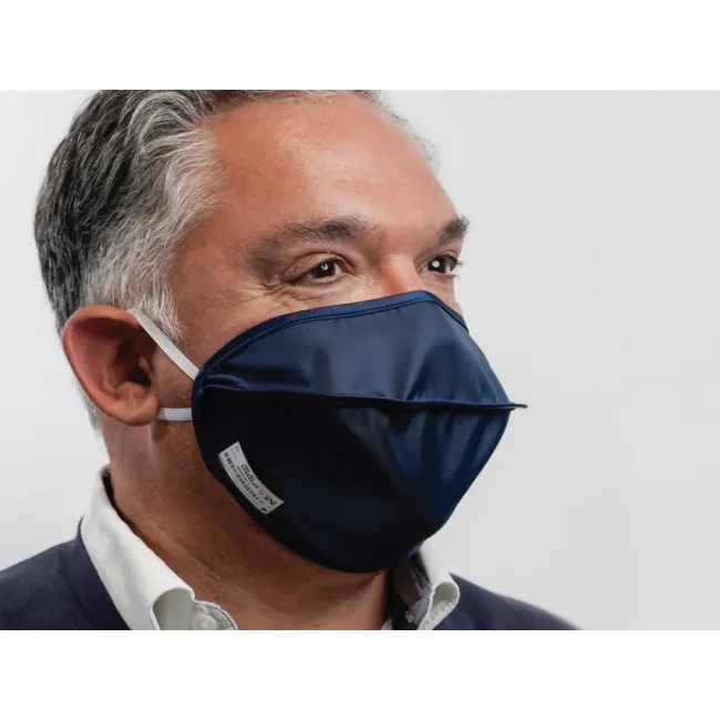 Mască chirurgicală reutilizabilă Mycroclean Adult BFE 99,8% fără agrafă nazală, albastru-albastru (1 buc)
