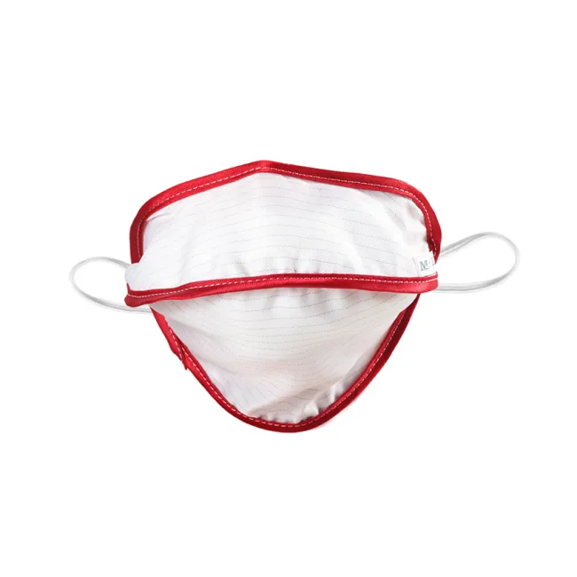 Mască chirurgicală reutilizabilă Mycroclean Junior/Adult Small BFE 99,8% alb-roșu (1 buc)