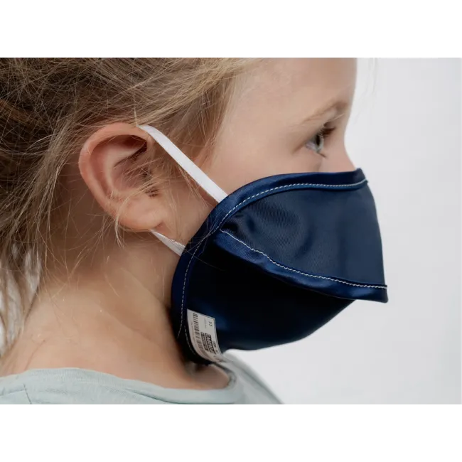 Mască chirurgicală reutilizabilă Mycroclean Kid BFE 99,8% pentru copii 6-9 ani albastru-albastru (1 buc)