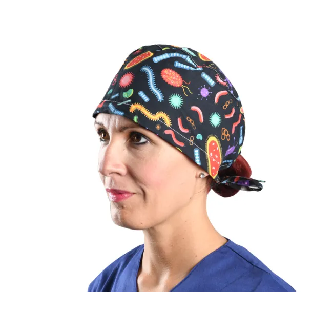 Bonetă chirurgicală din bumbac Funny Cap - model Biology - mărimea M (1 buc)