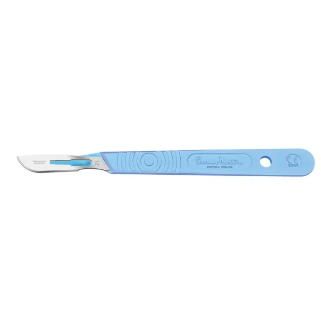 Bisturiu de unică folosință Swann-Morton cu lamă inox nr. 21, steril (cutie 10 buc)