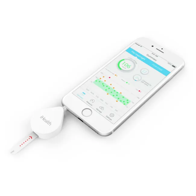 Glucometru iHealth Align BG1 compact cu transmisie mobilă și aplicație Gluco-Smart (1 buc)