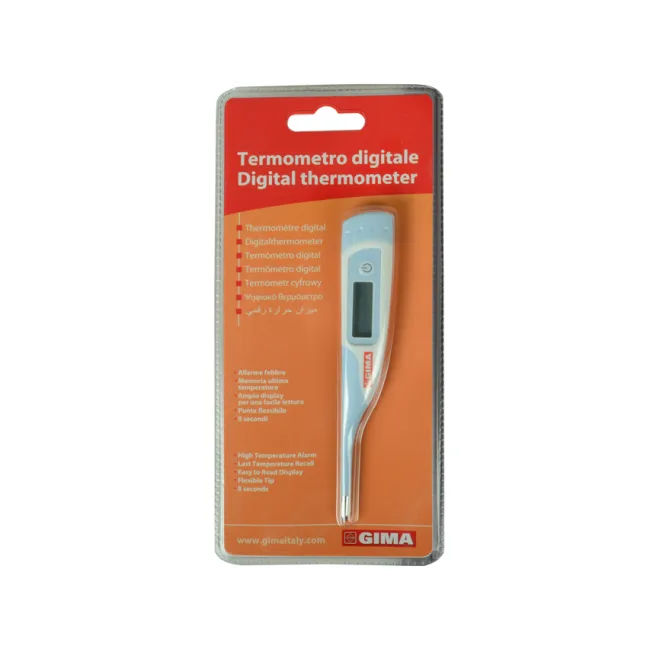 Termometru digital instant GIMA cu alarmă febră și vârf flexibil, comutabil °C/°F