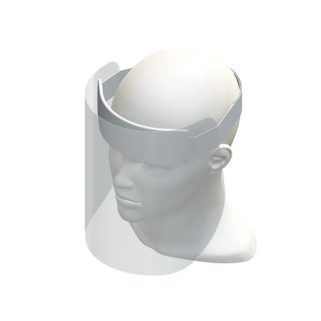 Ecran facial de protecție fix din policarbonat, vizor transparent, clasa II