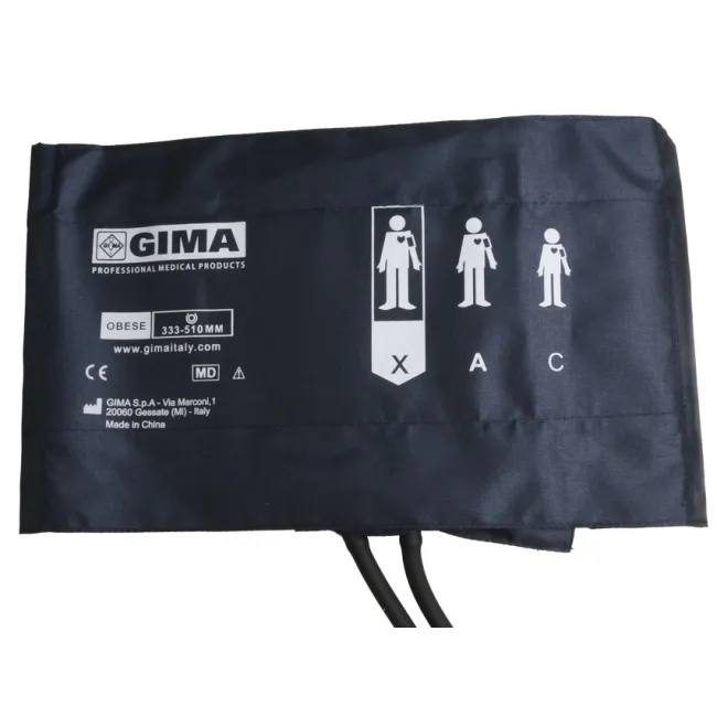 Manșetă pentru tensiune arterială cu 2 tuburi, adult large obez, albastru, 62 × 17,5 cm (1 buc)