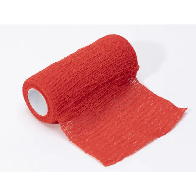 Bandaj elastic coeziv roșu 4 m × 8 cm (cutie 10 buc)