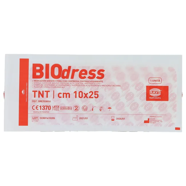 Pansament adeziv steril din tifon 10 × 25 cm (cutie 25 buc)
