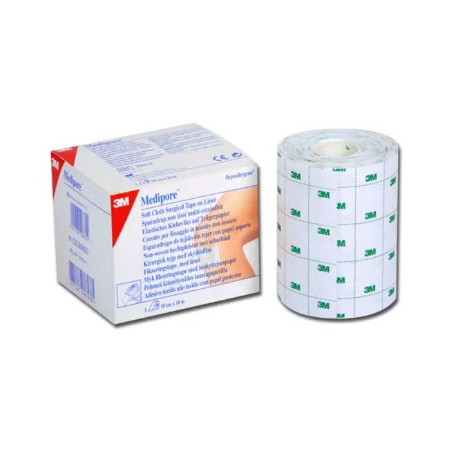 Bandă adezivă medicală Medipore 3M din material textil 100 mm × 10 m