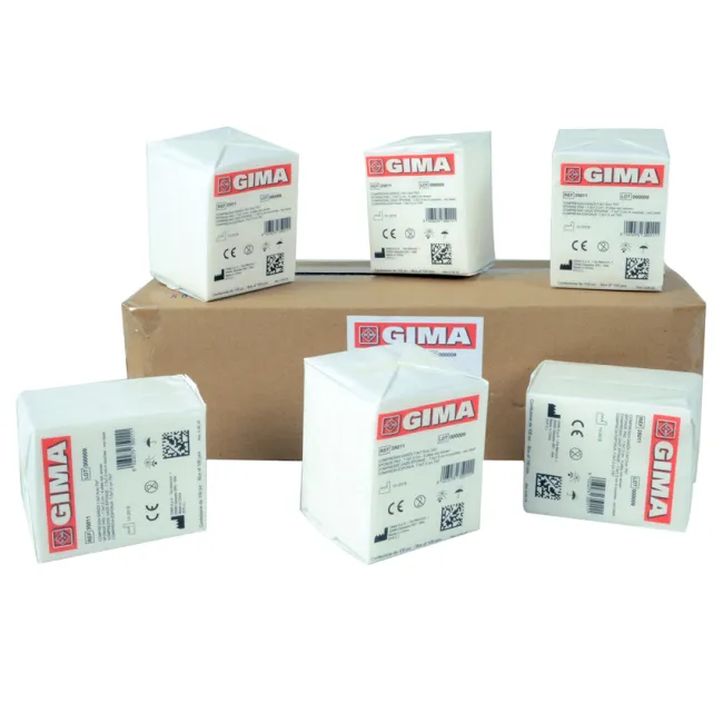 Comprese din tifon nețesut 7,5 × 7,5 cm, 4 straturi, nesterile (cutie 1000 buc)
