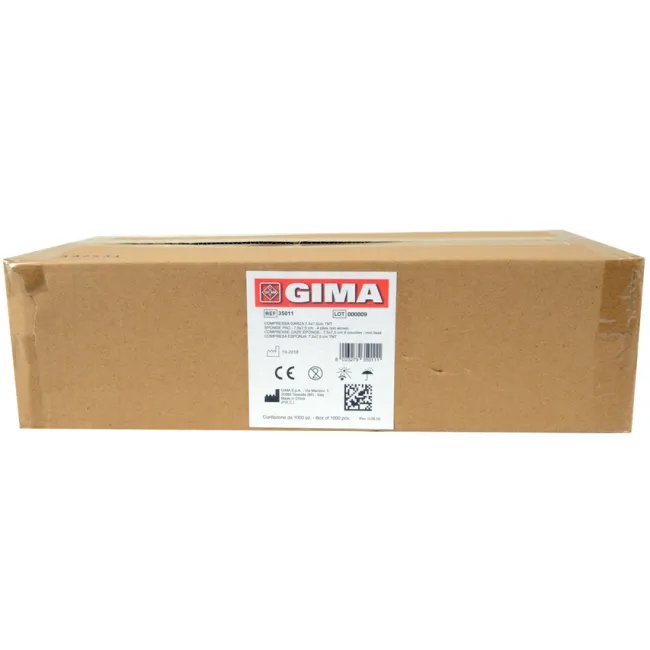 Comprese din tifon nețesut 7,5 × 7,5 cm, 4 straturi, nesterile (cutie 1000 buc)