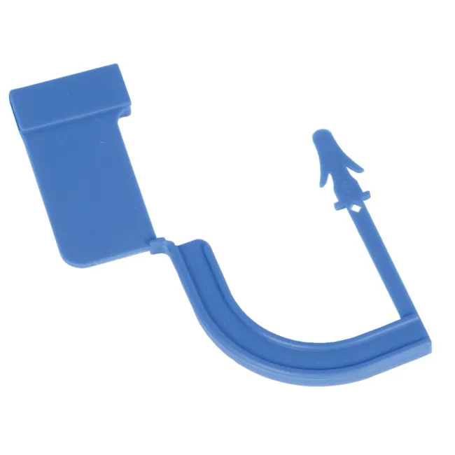 Sigiliu de securitate din plastic albastru, ac 2,7 cm, pentru containere de sterilizare (cutie 100 buc)