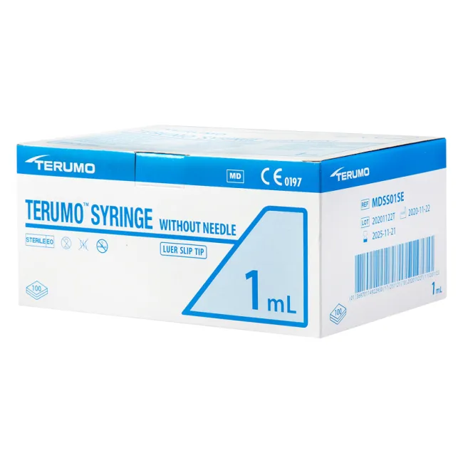 Seringi sterile Terumo fără ac 1 ml Tuberculin, Luer Slip concentric MDSS01SE (cutie 100 buc)