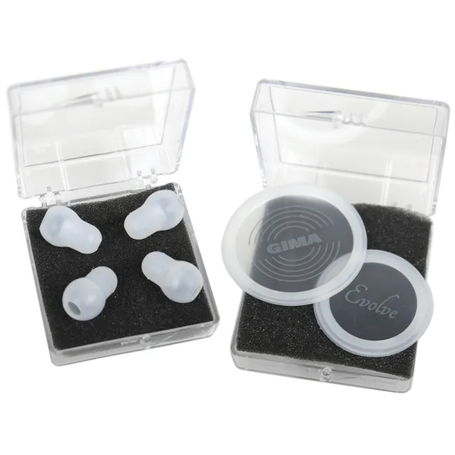 Kit piese de schimb pentru stetoscop Gima Evolve – transparent: 2 diafragme flotante + 2 perechi de olive (1 kit)