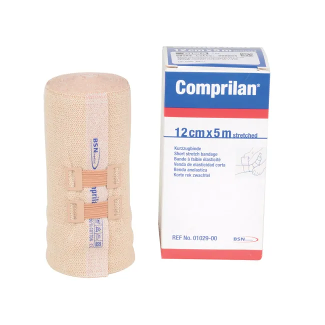 Bandaj compresiv Comprilan 5 m × 12 cm, bumbac 100%, fără latex