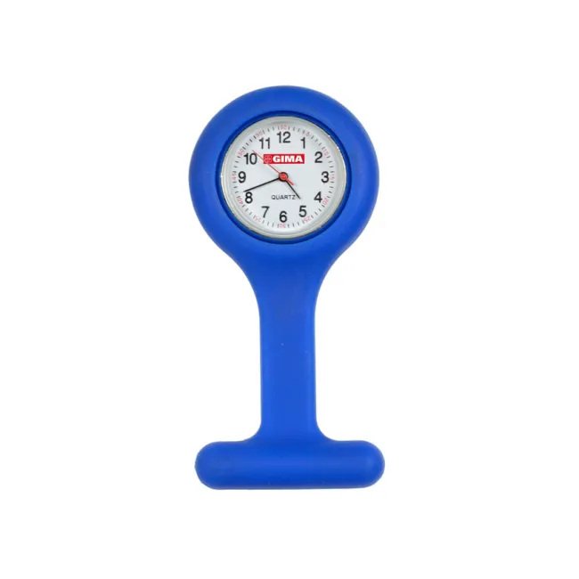 Ceas de buzunar pentru asistente medicale, rotund, albastru, din silicon