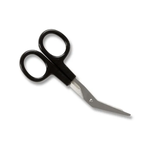 Foarfece pentru bandaje din oțel inoxidabil 12 cm, mâner negru (cutie 10 buc)