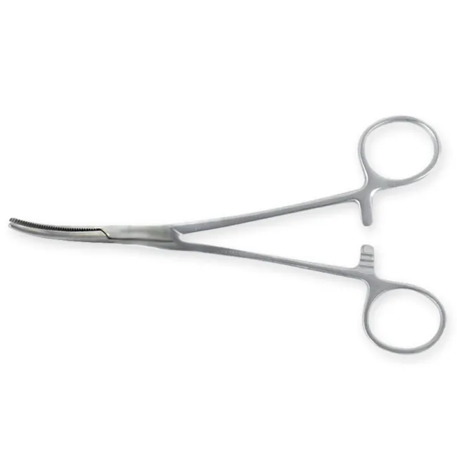 Pensă hemostatică Kelly curbată din oțel inoxidabil, 16 cm
