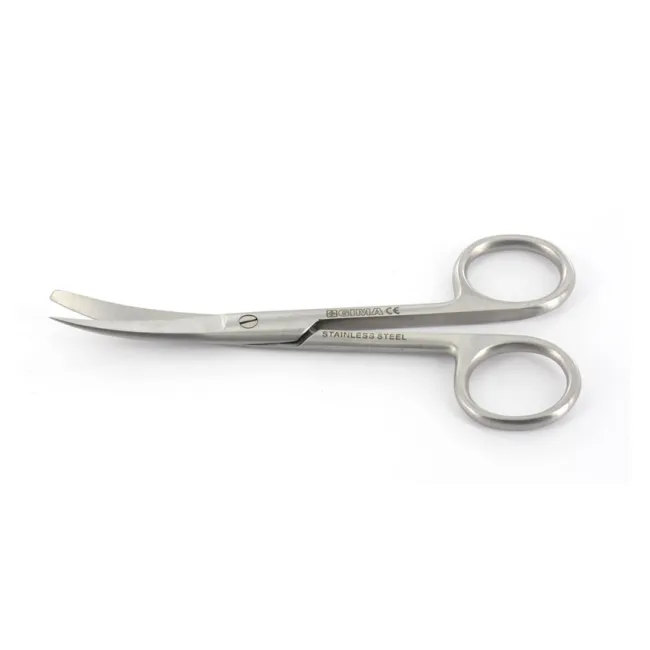 Foarfece chirurgicale curbe cu vârfuri ascuțit/tocit 16 cm din oțel inoxidabil