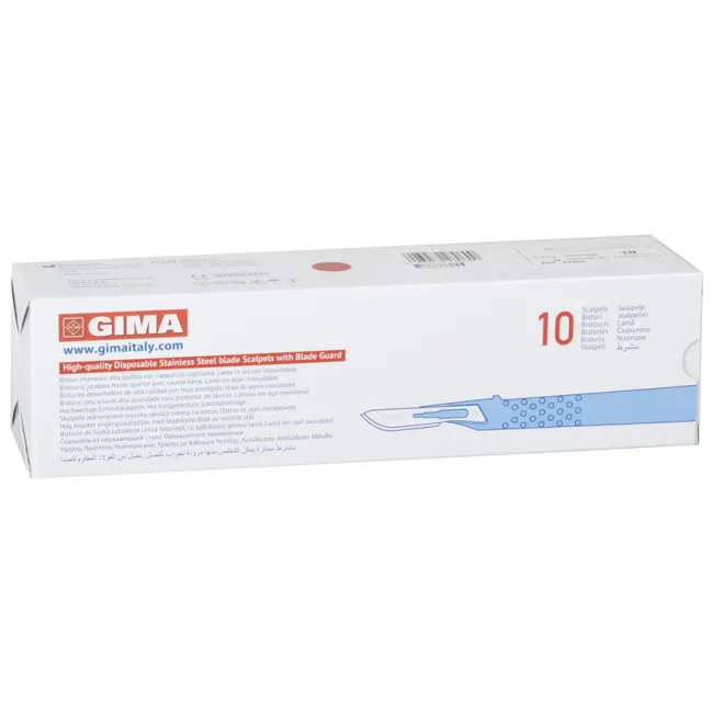 Bisturiu de unică folosință steril GIMA nr. 21 - model standard (cutie 10 buc)