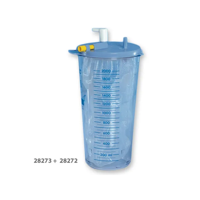 Pungă de unică folosință 2 litri cu capac pentru aspirator chirurgical Flovac (1 buc)