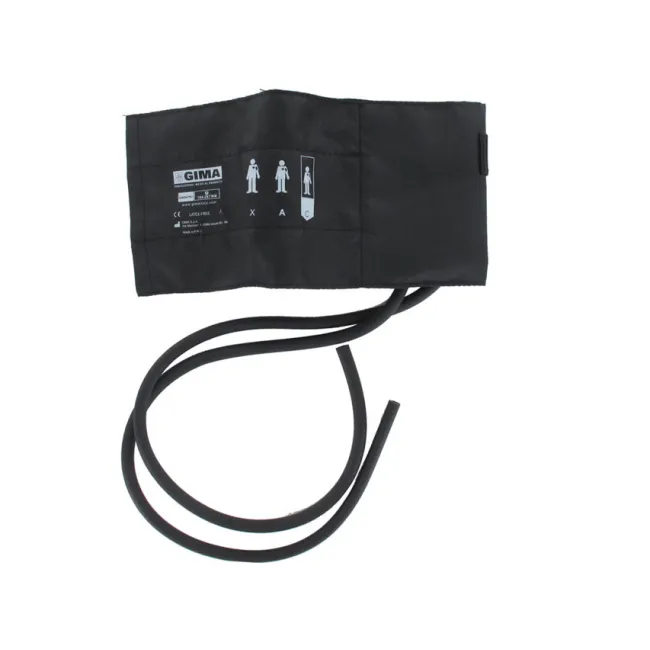 Manșetă pediatrică cu vezică cu două tuburi, nylon negru, 35 × 11 cm