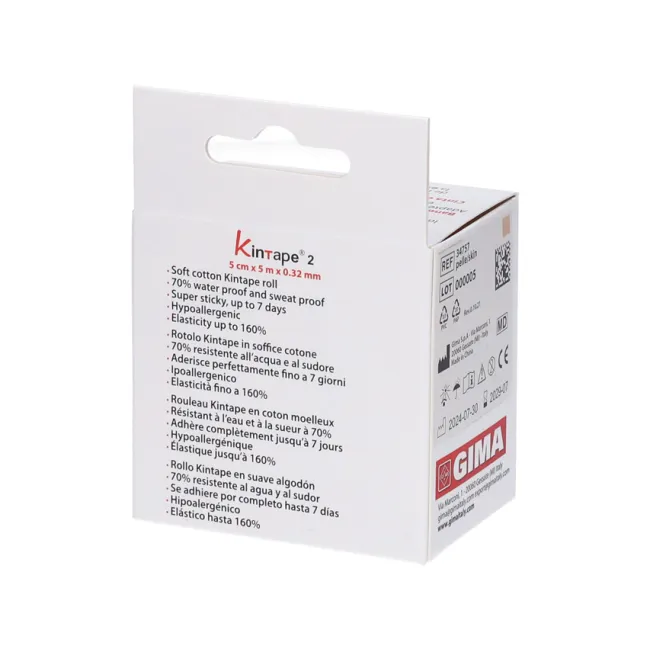 Bandă kinesiologică PRO 5 m × 5 cm, culoare piele