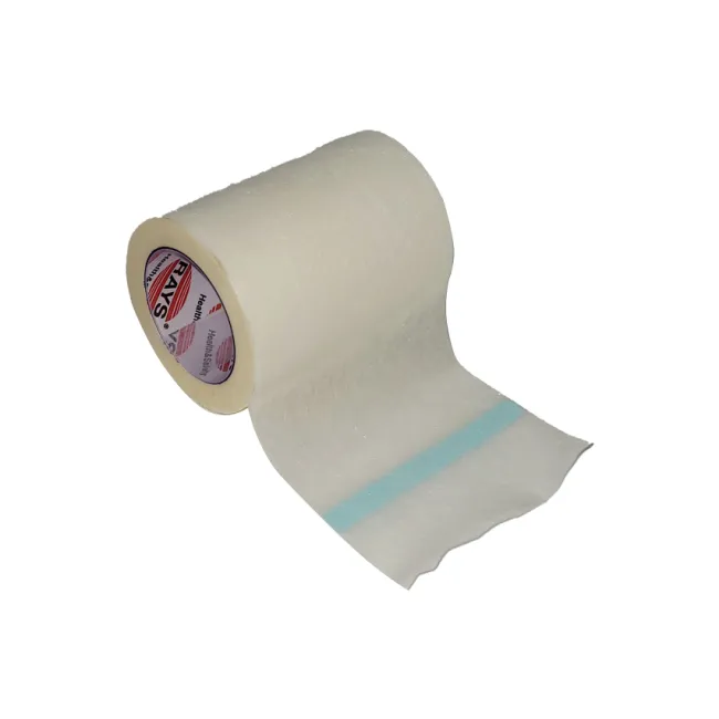 Bandă adezivă hipoalergenică din material nețesut 9,14 m × 50 mm (cutie 6 buc)