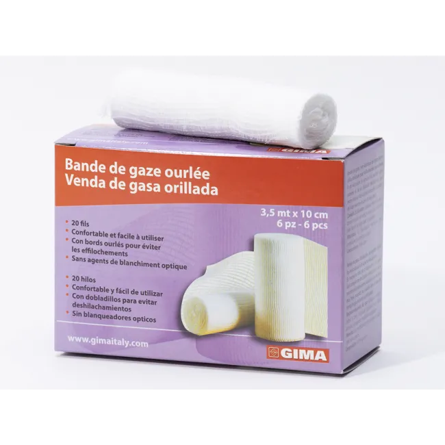 Bandaj din tifon 3,5 m × 10 cm (cutie 6 buc)
