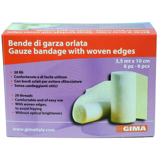 Bandaj din tifon 3,5 m × 10 cm (cutie 6 buc)