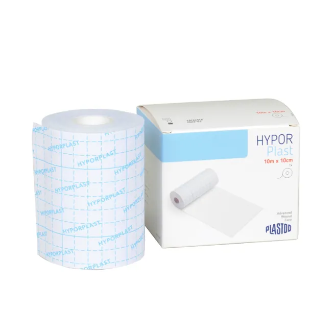 Bandaj adeziv extensibil Hypor-Plast 10 m × 10 cm, alb, non-woven (1 buc)
