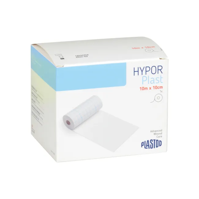 Bandaj adeziv extensibil Hypor-Plast 10 m × 10 cm, alb, non-woven (1 buc)