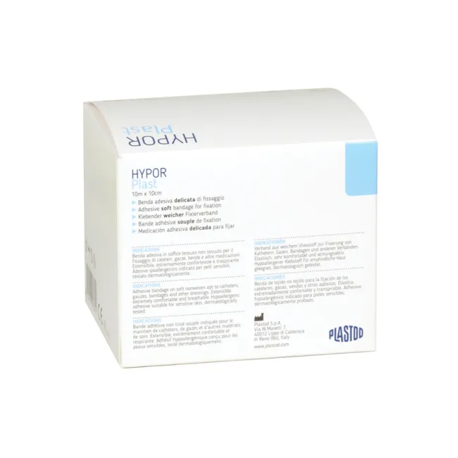 Bandaj adeziv extensibil Hypor-Plast 10 m × 10 cm, alb, non-woven (1 buc)