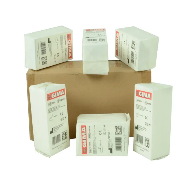 Comprese din tifon nețesut 5 × 5 cm, 4 straturi, nesterile (cutie 1000 buc)