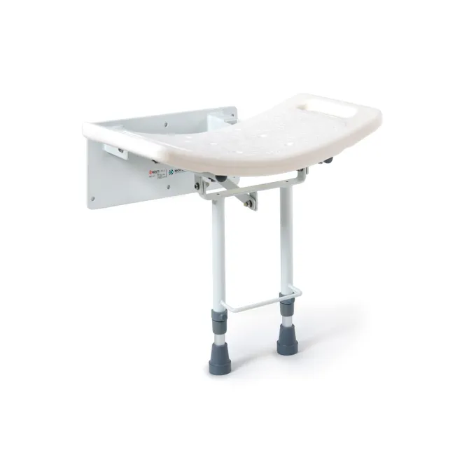 Scaun de duș rabatabil cu fixare pe perete și picioare reglabile – max. 100 kg