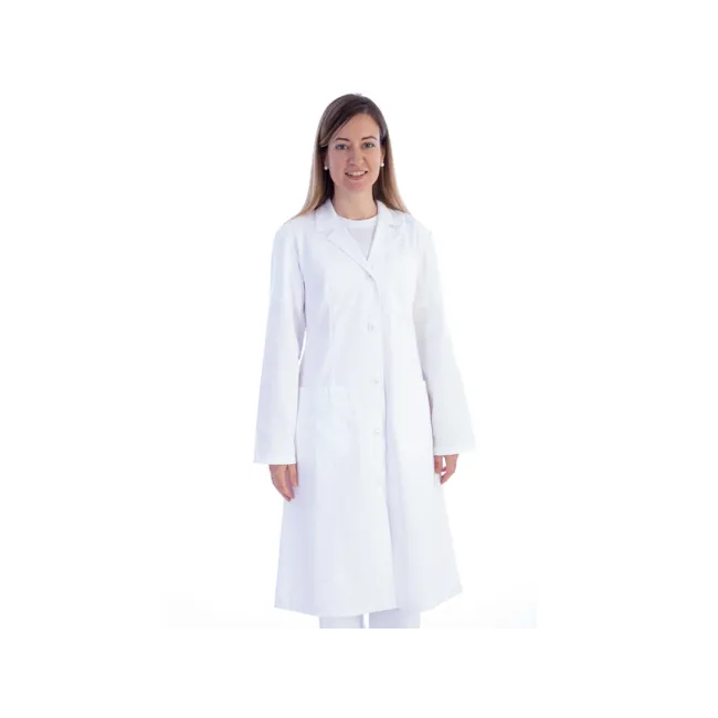 Halat medical alb pentru femei, mărimea L, bumbac/poliester (1 buc)