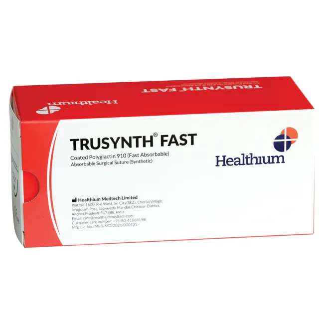 Fir de sutură chirurgical absorbabil rapid TRUSYNTH FAST 5/0, ac 16 mm, 70 cm (cutie 12 buc)