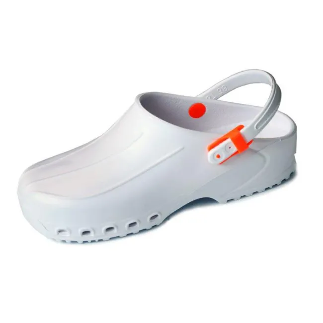 Saboți ultraușori de protecție cu baretă, mărimea 39, albi (pereche)