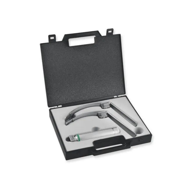 Set laringoscop cu fibră optică LED reîncărcabil, 2 lame Macintosh nr. 3 și 4 (1 buc)