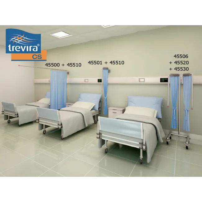 Perdea Trevira pentru cărucior – lungă 225 × 145 cm – albastru deschis