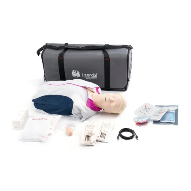 Manechin de resuscitare Laerdal Resusci Anne QCPR AED, torso cu geantă de transport