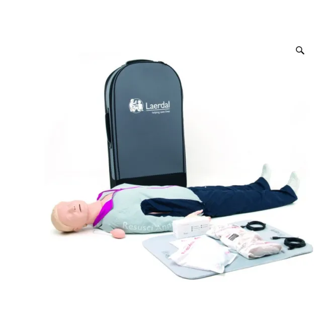 Manechin de resuscitare Laerdal Resusci Anne QCPR, corp complet, cu troler