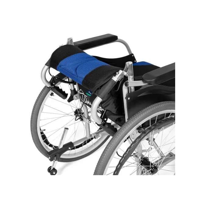 Scaun rulant manual din aluminiu Premium-TIM – albastru